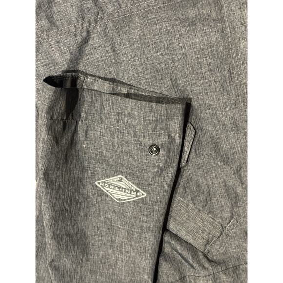 Columbia Jacket Womens Size Med Dark Grey Omni-Tech Hooded Rain Coat Waterproof - Picture 8 of 13